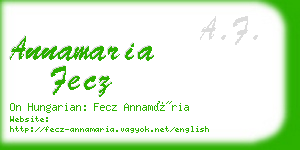 annamaria fecz business card